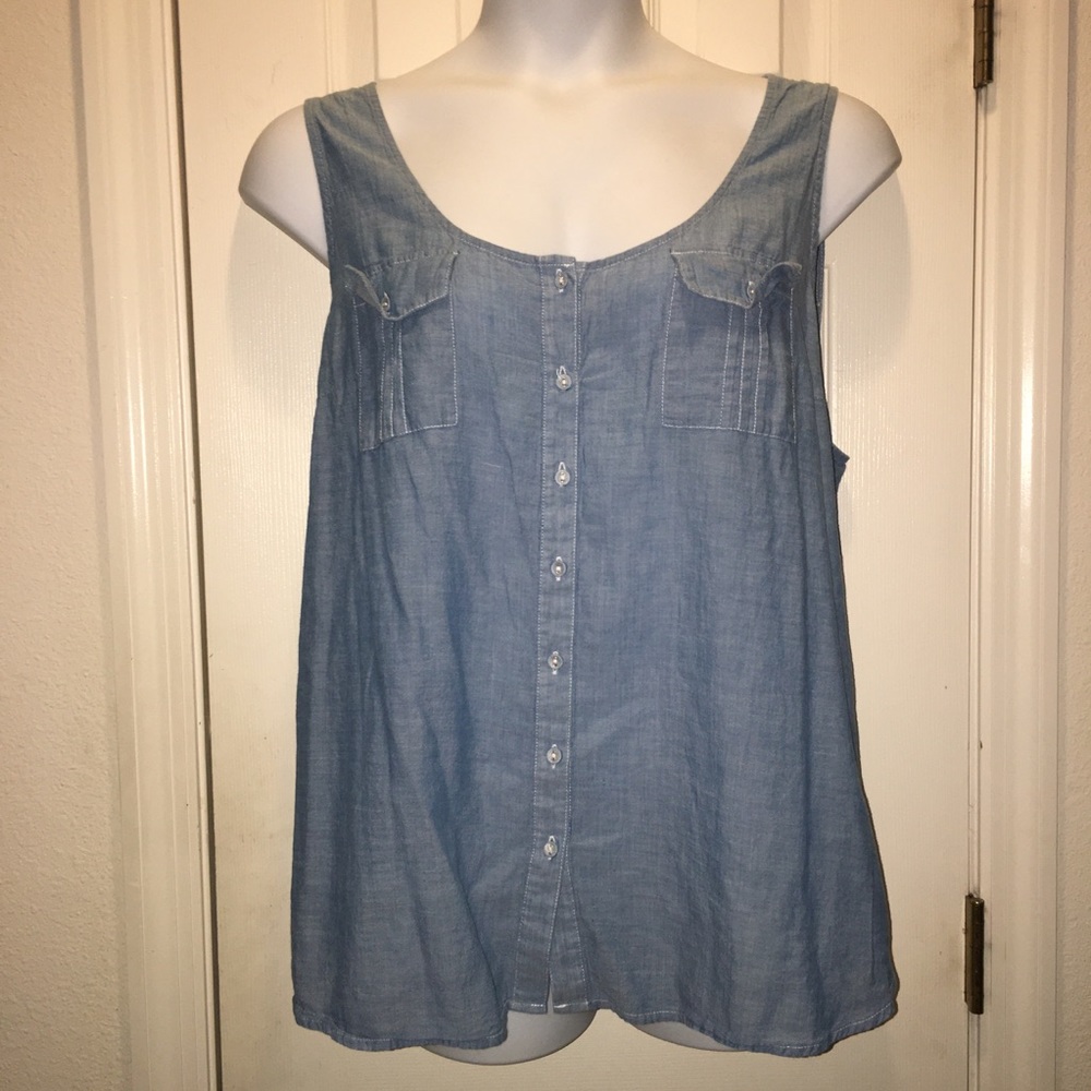 TORRID blue chambray blouse Torrid size 3 or 22/24